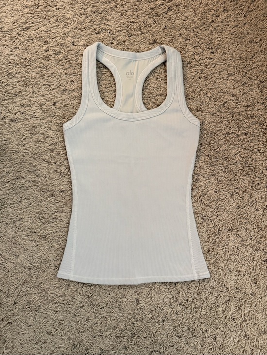 ALO Yoga Tops - Alo Yoga Light Gray Ribbed  Tank Top XS